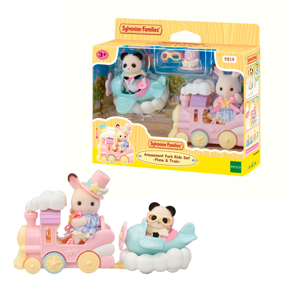Amusement Park & Ride Set Plane & Train Sylvanian 5819