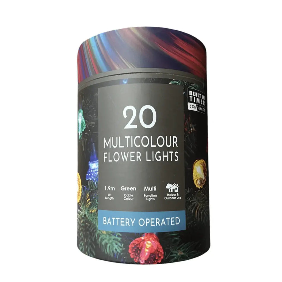 Traditional Flower Lights Multi Coloured