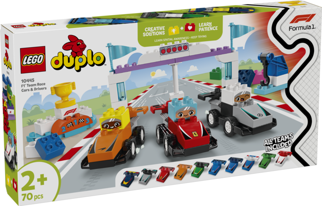 Lego Duplo F1 Team Race Cars & Drivers