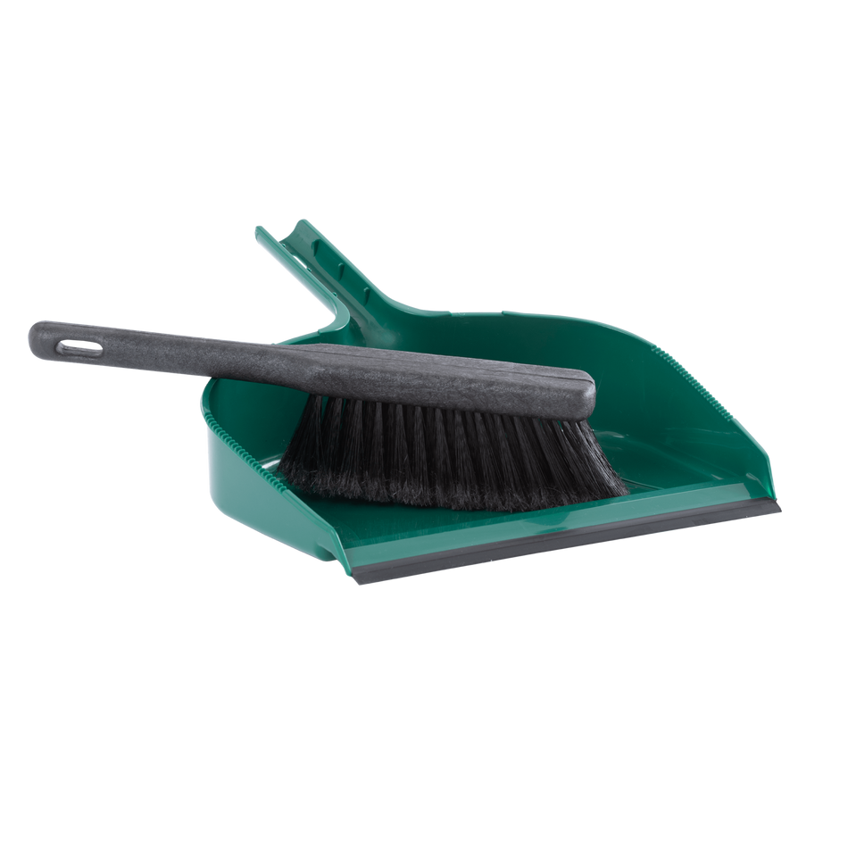 Betterware Jumbo Dustpan & Brush Green/Black