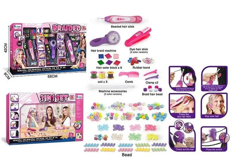 Braided 3-in-1 Hair Bead & Styling Set