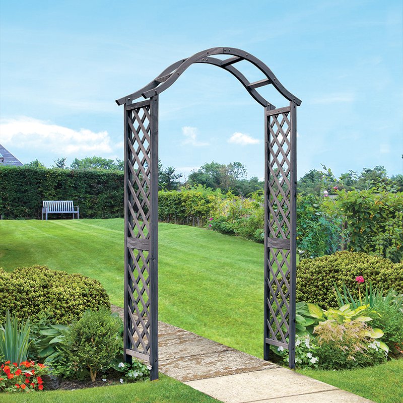 Wooden Garden Arch Slate