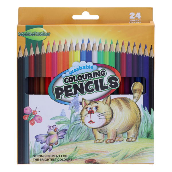 World of Colour Pkt.24 Full Size Colouring Pencils
