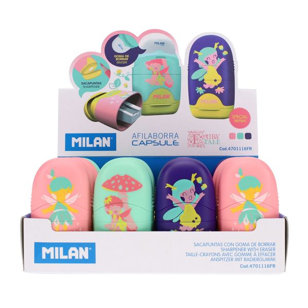 Milan Capsule Fairy Tale Single Hole Sharpener & Eraser