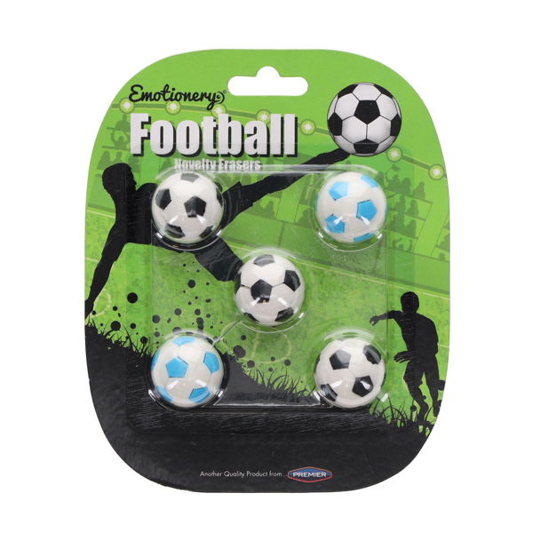 Emotionery Pkt.5 Football Novelty Erasers