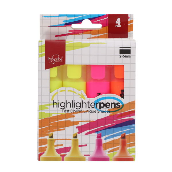 ProScribe Pkt.4 Highlighters