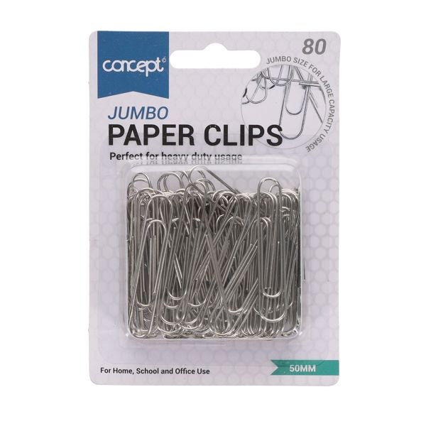 Concept Pkt.80 50mm Jumbo Paper Clips
