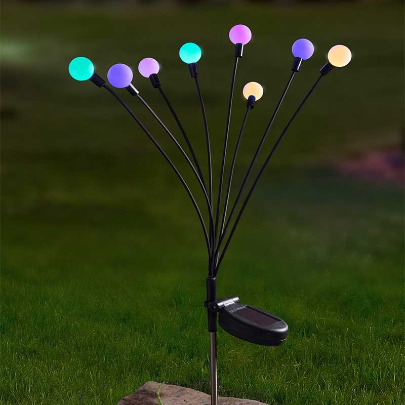 8-Stem GloGlobes Multi Coloured Stake Light