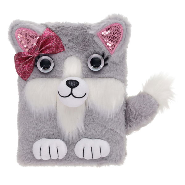 I Love Stationery A5 128pg Furry Friends Notebook - Aurora