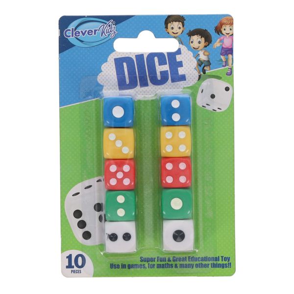Clever Kidz Pkt.10 Assorted Dice