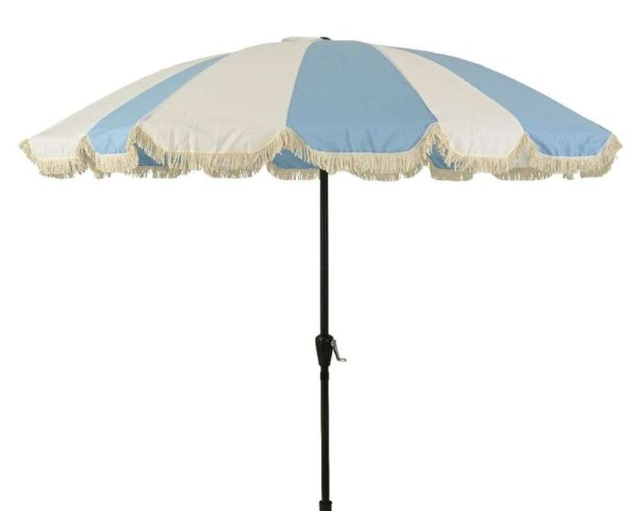 Parasol Polyester Outdoor with Fringe 2.5m