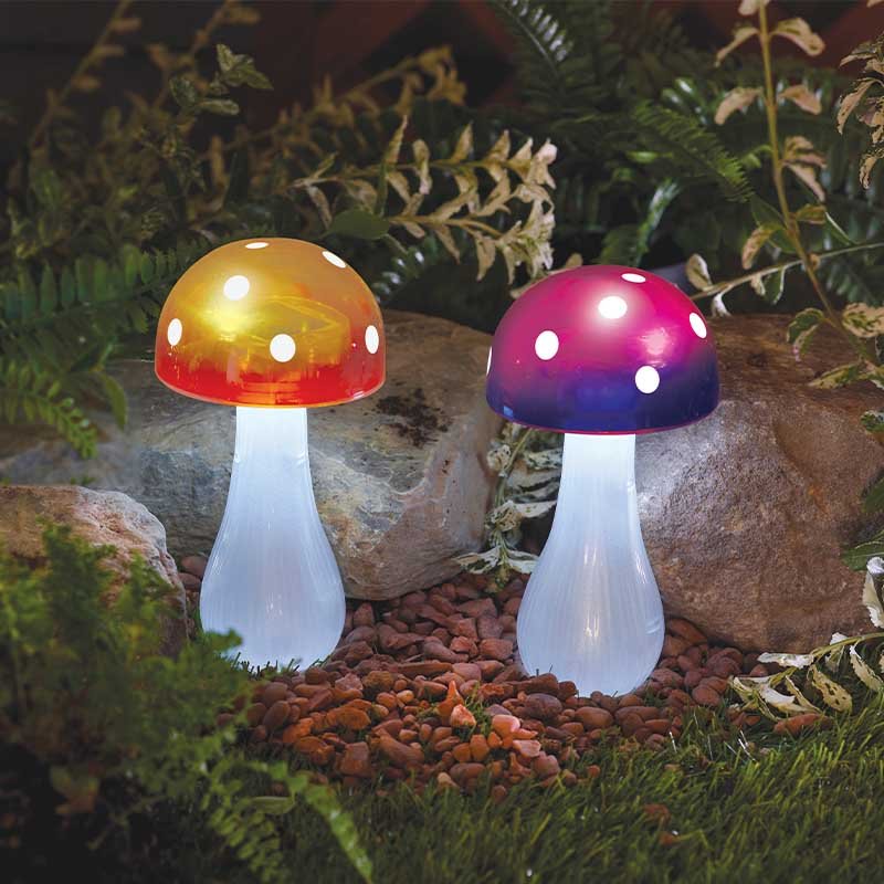Button Shroom Stake Lights