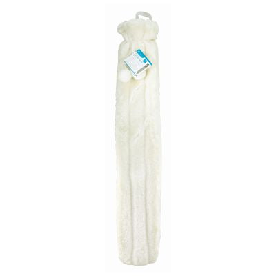 Extra Long Hot Water Bottle Light Cream