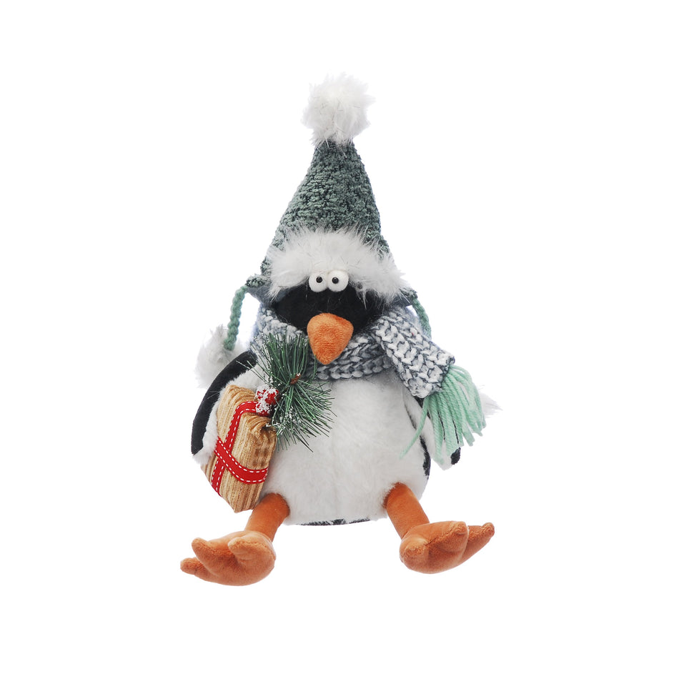 27cm Penguin Black/White Plush Sitting