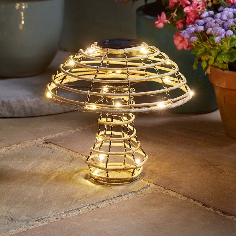 GlowCap Rattan Mushroom Large