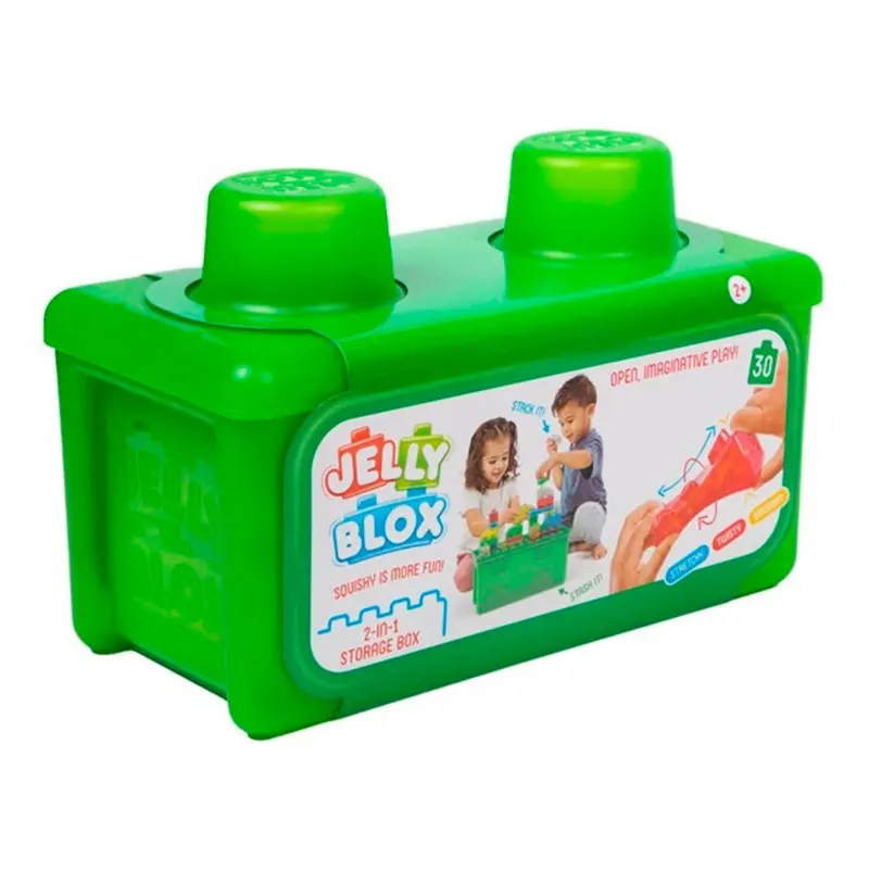 Jelly Blocks 24Pce Stack & Stash 2 in 1 Storage Case