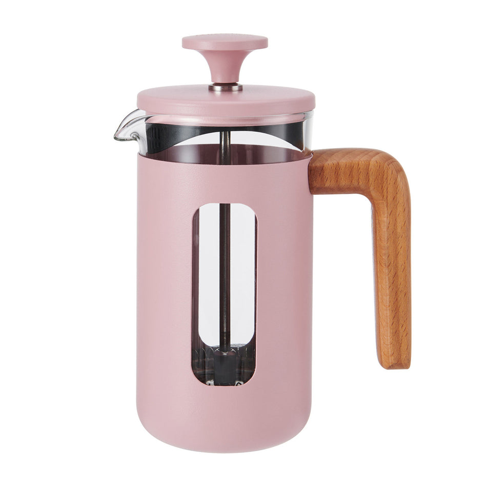 La Cafetiere Pisa 8 Cup Pink Wooden Handle