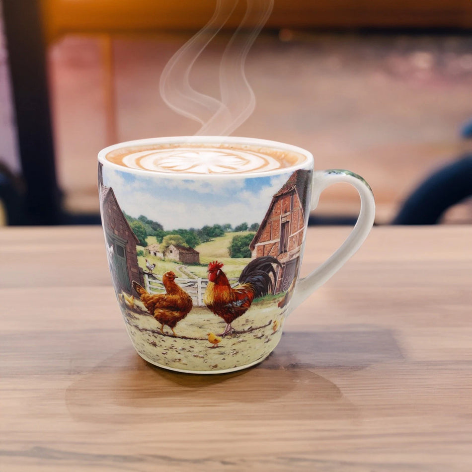 L&P Cockerel & Hen Breakfast Mug
