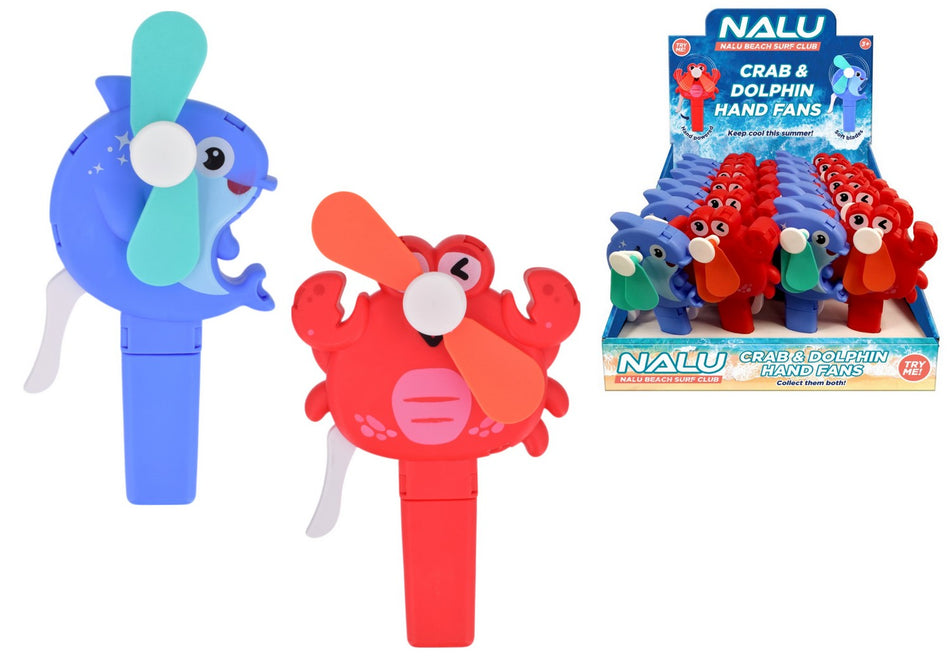 Dolphin And Crab Hand Fan