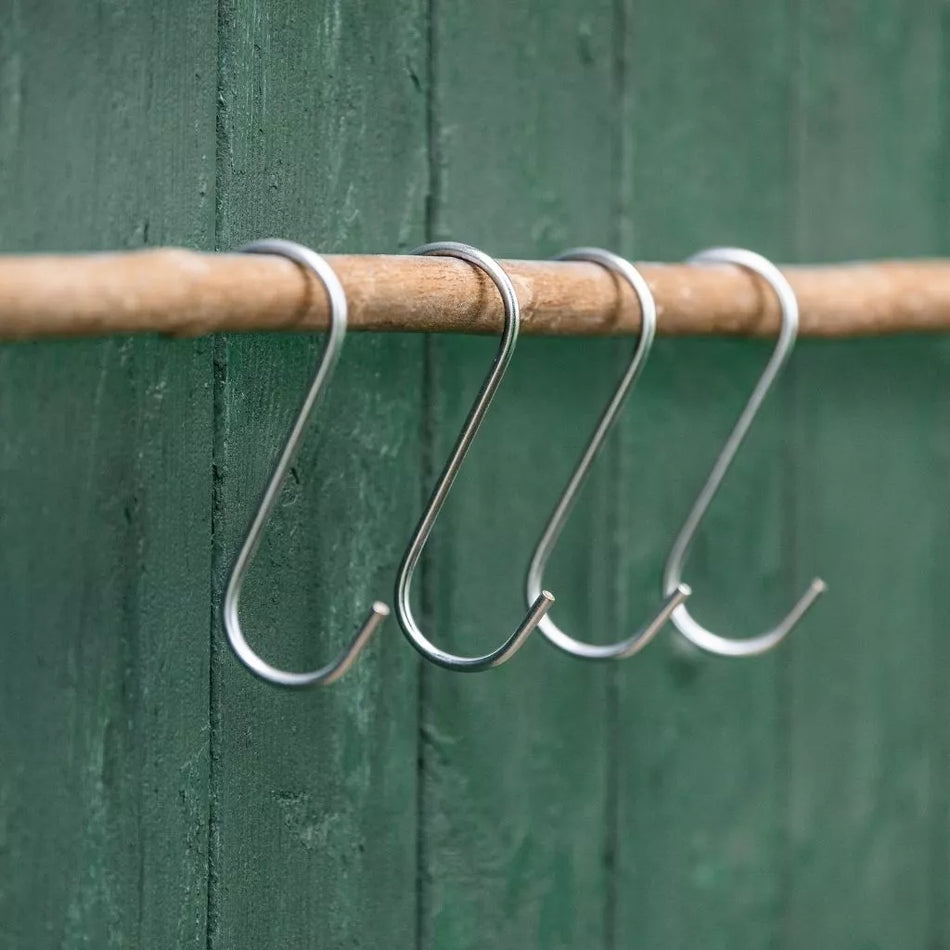 GM Galvanised S Hooks 4pk