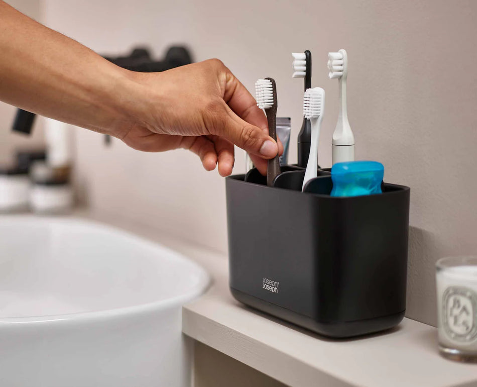 Joseph & Joseph EasyStore Large Toothbrush Caddy Black