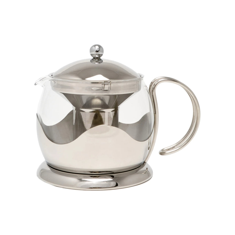La Cafetiere - Izmir Glass Filter Teapot Stainless Steel 4 Cup