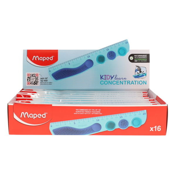 Maped 20cm Kidy Learn Concentration Ruler