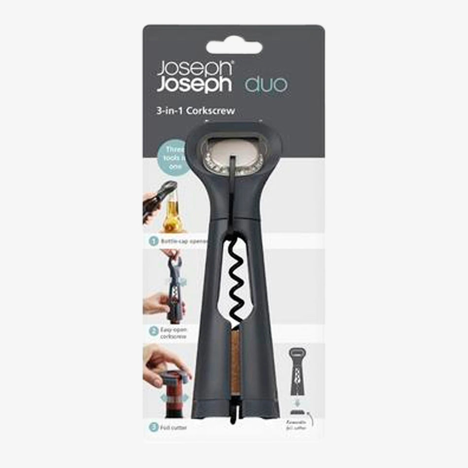 Joseph & Joseph Duo 3 in 1 Corkscrew Grey