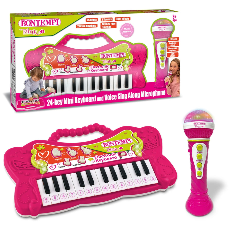 Bontempi 24-Key Electronic Keyboard and Microphone Set
