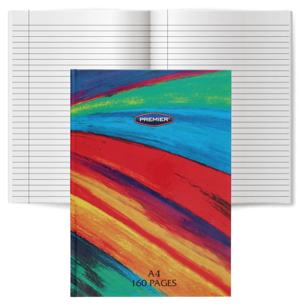 Premier Rainbow A4 160pg Hardback Notebook