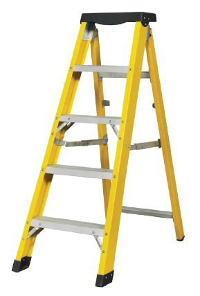 5 Step Single Sided Fibreglass Step Ladder