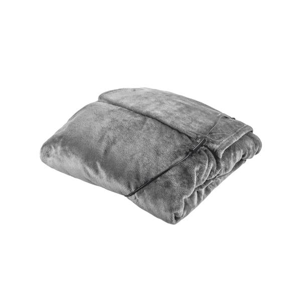 Luxury Heated Throw Grey