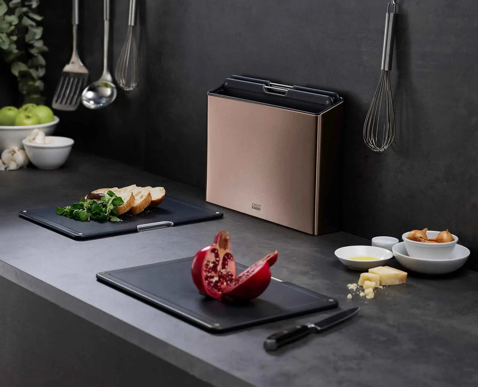 Joseph & Joseph Folio Steel 4 Piece Board Set Rose Gold