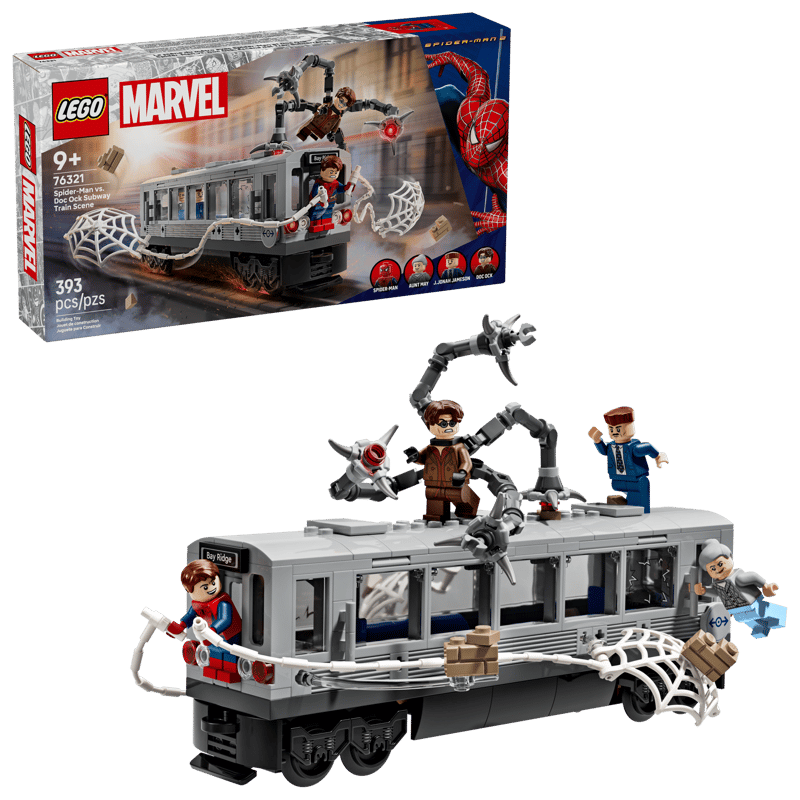 Lego Spiderman vs Doc Ock Subway Train Scene