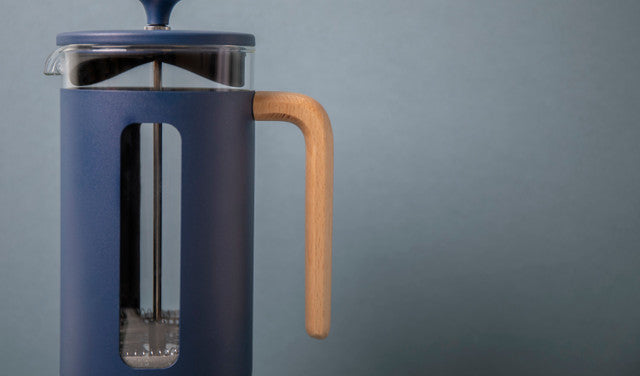 La Cafetiere Pisa 8 Cup Navy Wooden Handle