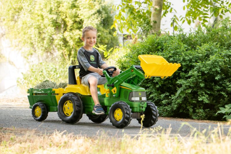 Rolly Junior John Deere Tractor Loader & Trailer
