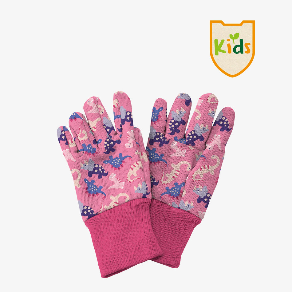 Kent & Stowe Kids Pink Dinosaur Gardening Gloves