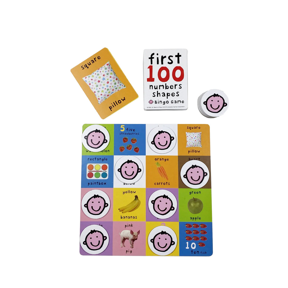 First 100 Animals / Shapes Bingo Game