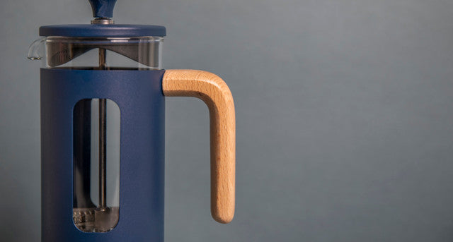 La Cafetiere Pisa 3 Cup Navy Wooden Handle