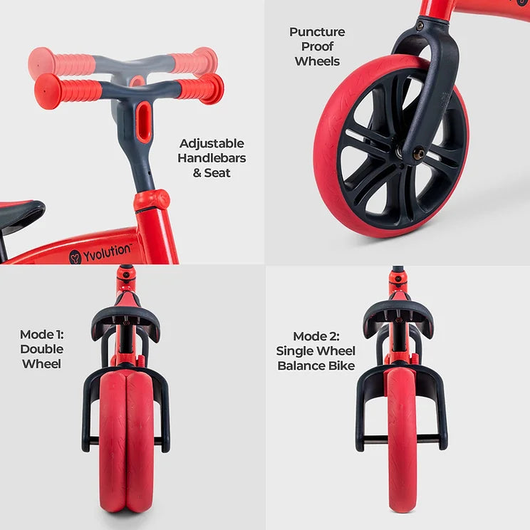 Yvolution Velo Junior Balance Bike Red