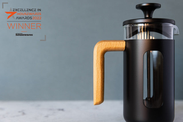 La Cafetiere Pisa 3 Cup Black Wooden Handle