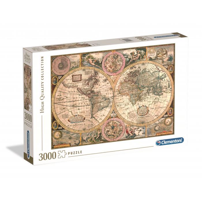 3000 Piece Old Map Puzzle Clementoni