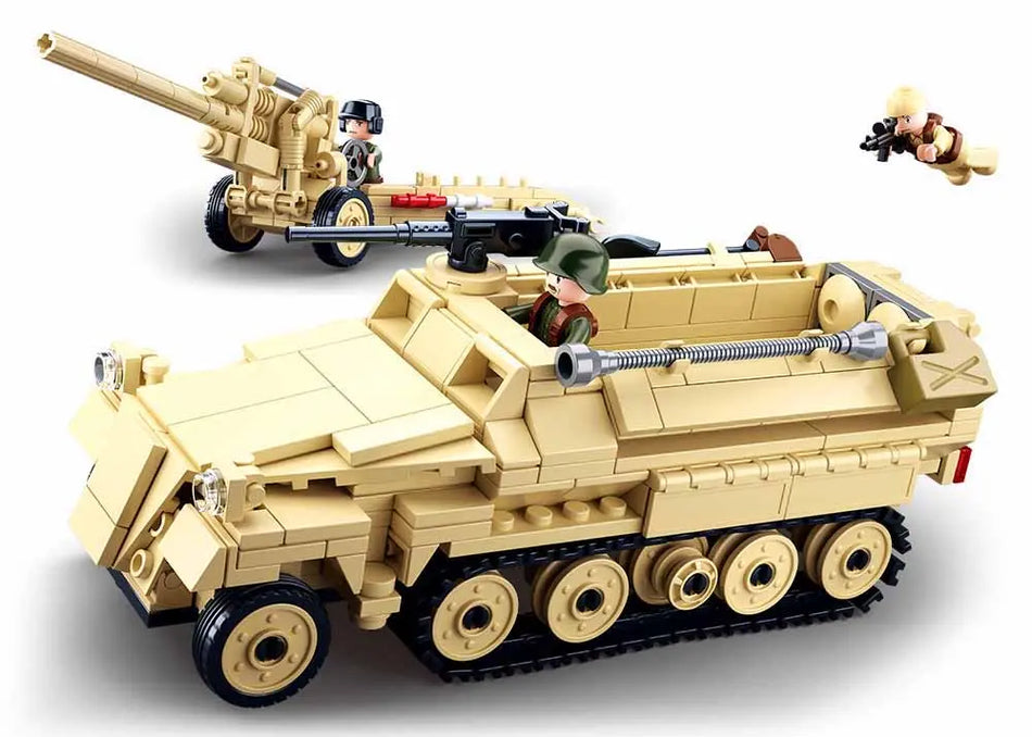 Sluban SD.KFZ. 251 Half Track K18 105MM Cannon (460 Piece) 695