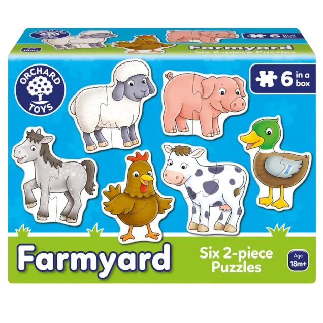 Orchard Farmyard 6 x 2 Piece Puzzles