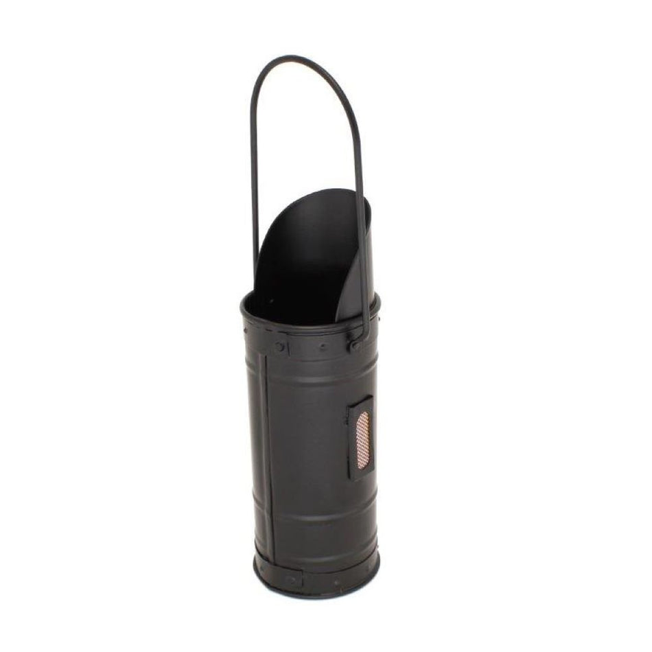 Striped Matchstick Holder With Striking Pad Black