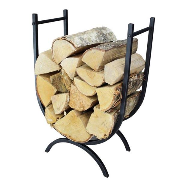 Essentials U-Shaped Black Log Holder