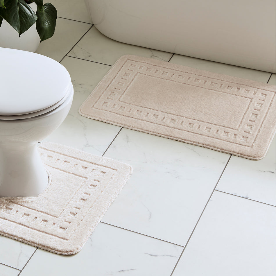 Catherine Lansfield Armoni Bath & Pedestal Mat Set