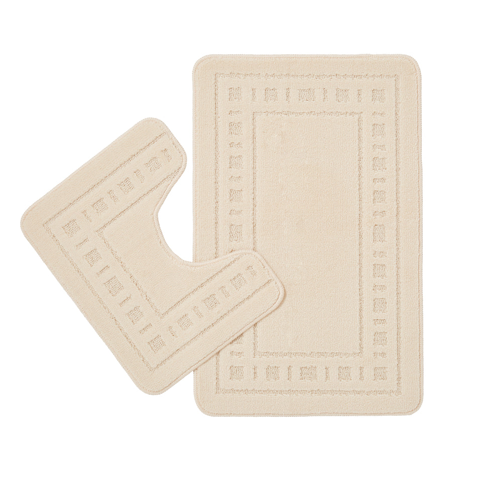 Catherine Lansfield Armoni Bath & Pedestal Mat Set