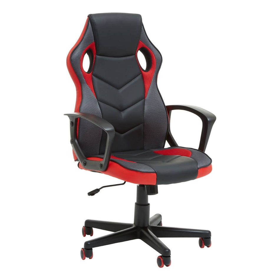 Fynn Black and Red Home or Gaming Office Chair