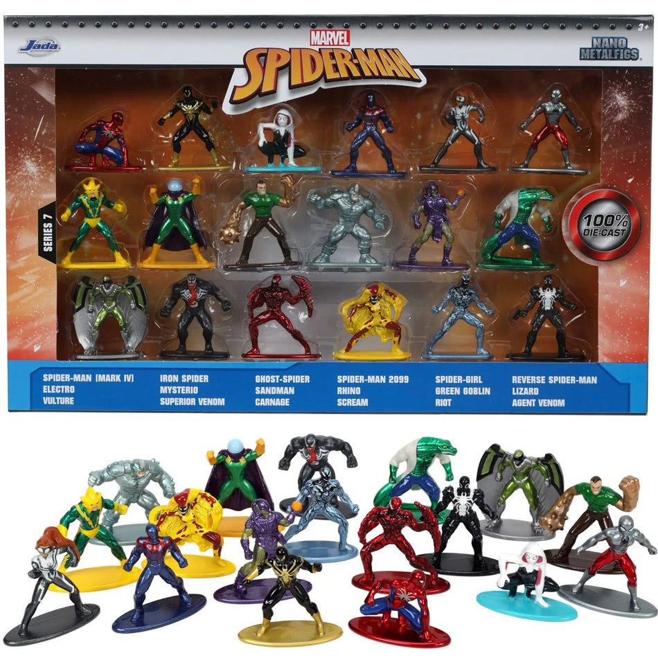 Jada Nano Spiderman 18 Pack Minifigs